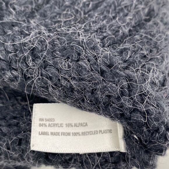 Gap Alpaca Wool Blend Stripe‎ Round Neck Long Sweater Grey Medium - Picture 5 of 8